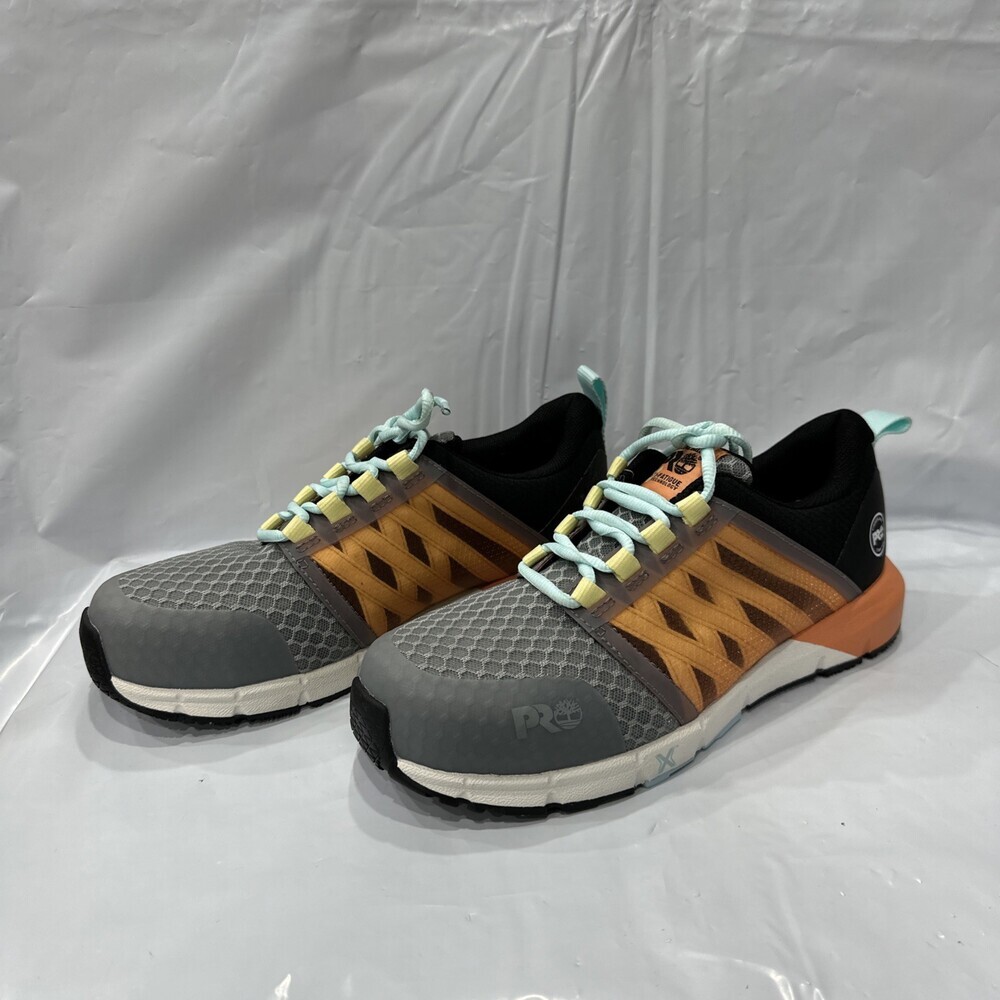Timberland Pro Radius TB1A41FY065 Womens 8 Gray Composite Toe Work Shoes EBS1115